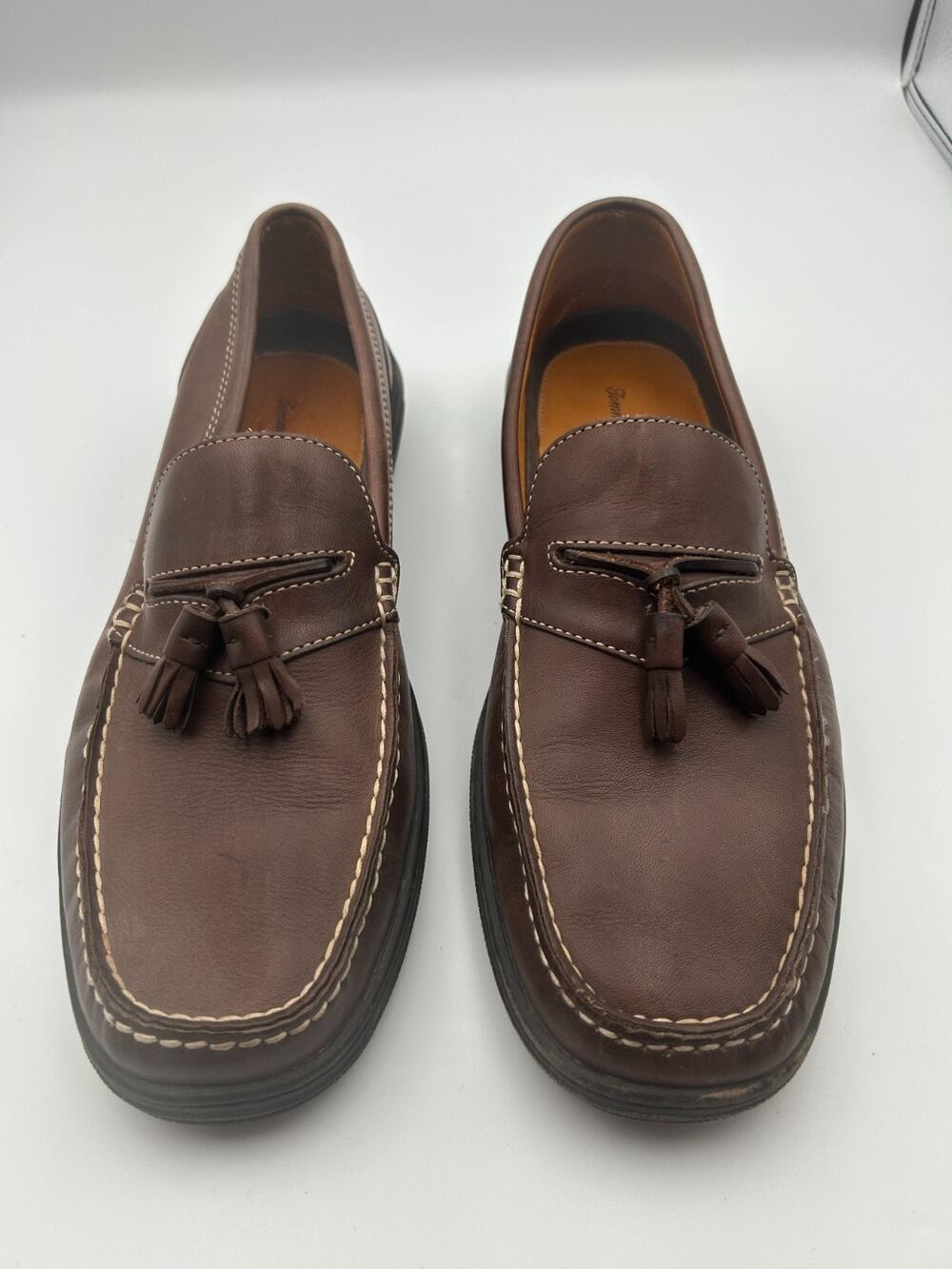 Vgt Tommy Bahama Men's Brown Leather Tassel Loafer Slip-On Round Toe US 11 M